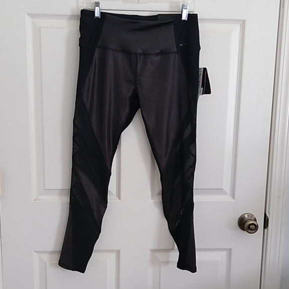 RBX Full Length Black Legging Shiny Matte Mesh - Picture 8 of 8